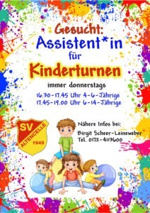Gesucht: Assistent*in für Kinderturnen