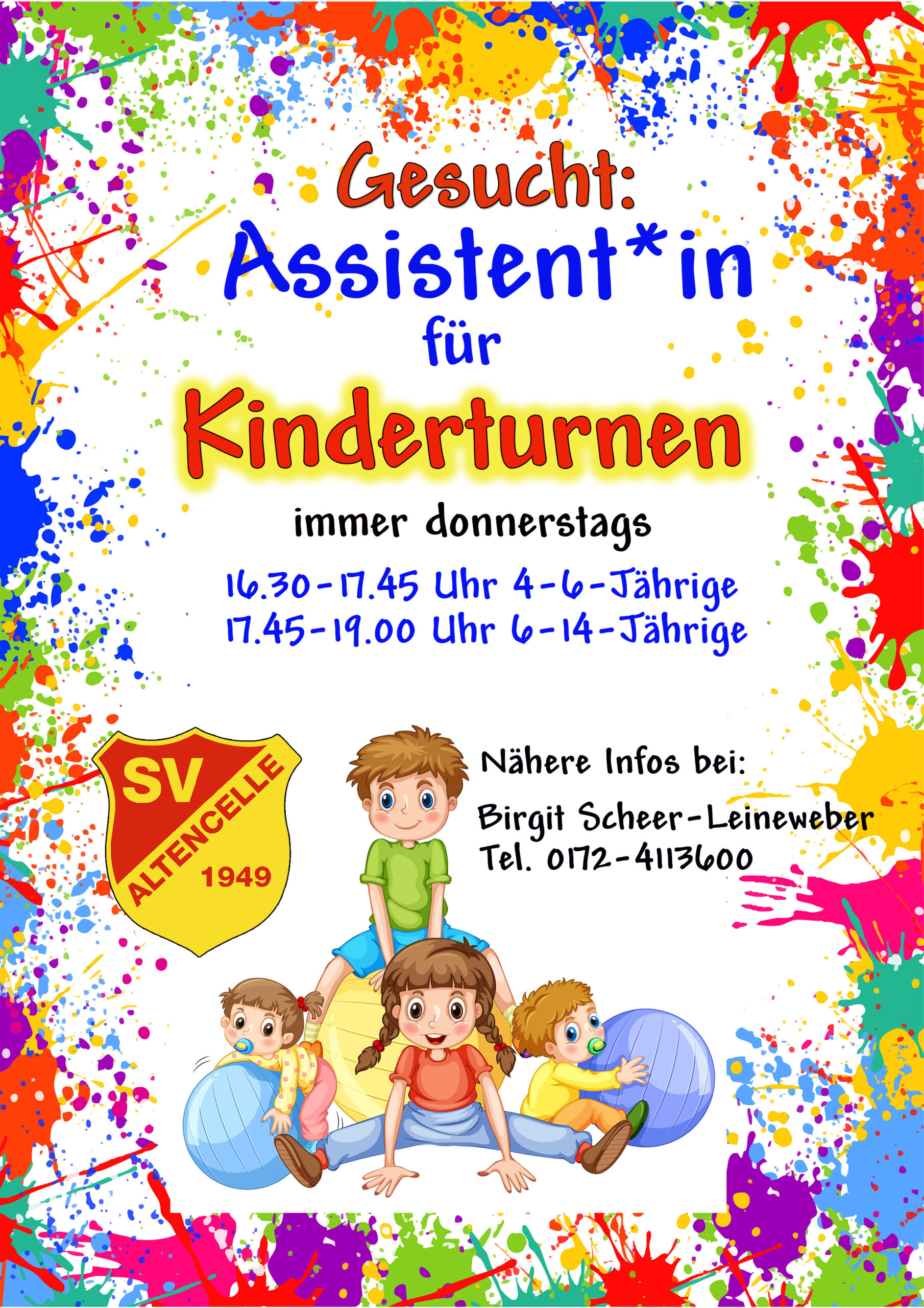 Gesucht: Assistent*in für Kinderturnen